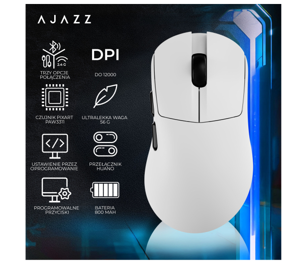 Ajazz AJ179 V2 MAX biała - 1536384 - zdjęcie 9